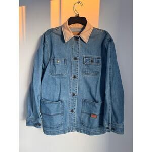 VTG Ralph Lauren Denim Barn Chore Coat Jacket Womens Safari Outfitters